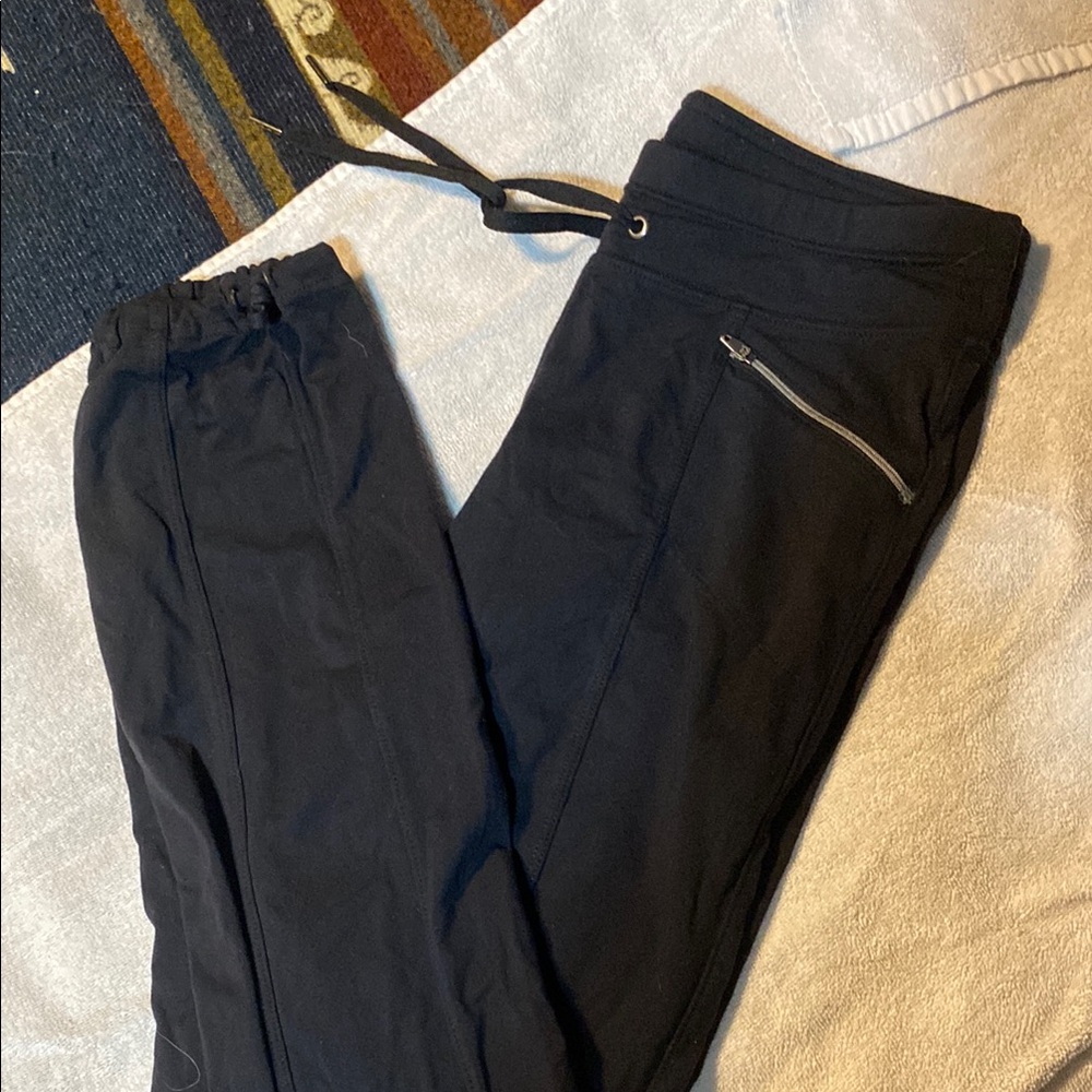 Athleta Men's Black Joggers with Zipper Detail